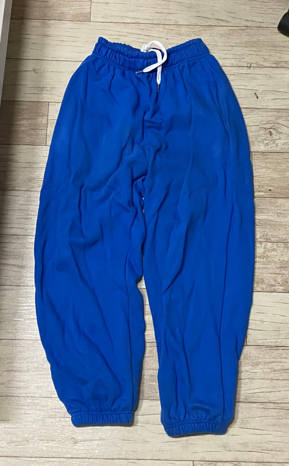 그린 , 블루 색상 기모 와이드 조거 팬츠 34 인치 ~ 상품이미지4