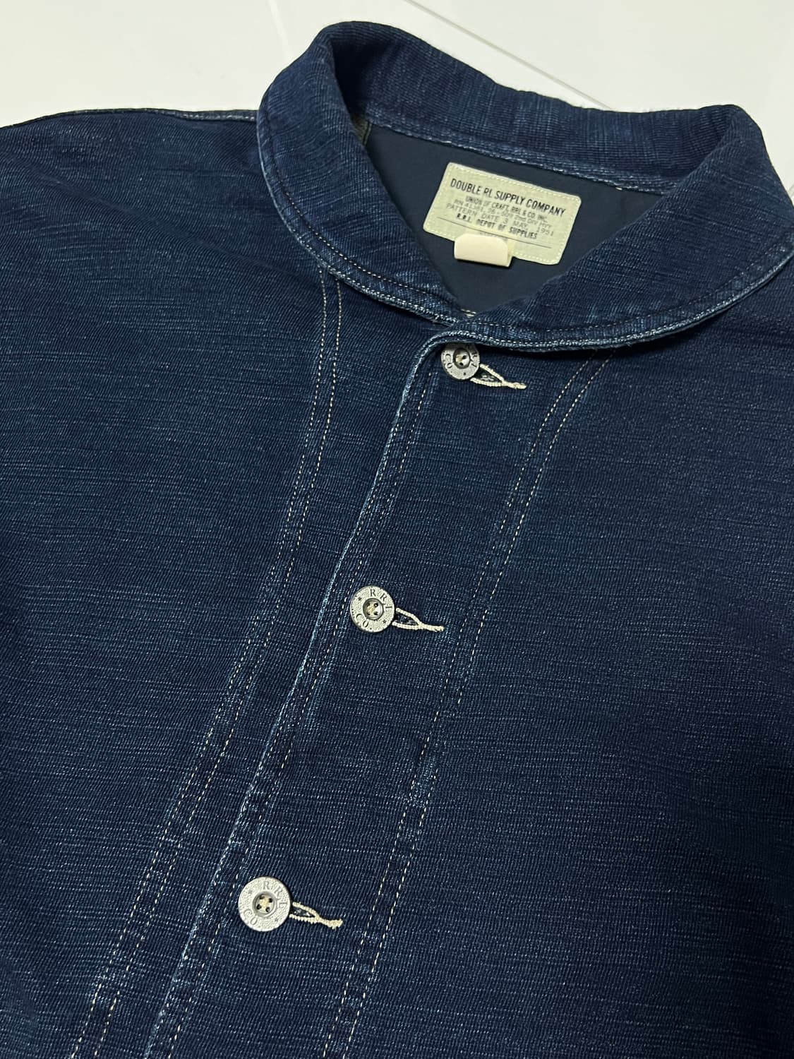 RRL 더블알엘 인디고 프렌치 테리 자켓 M 숄카라 상품이미지3