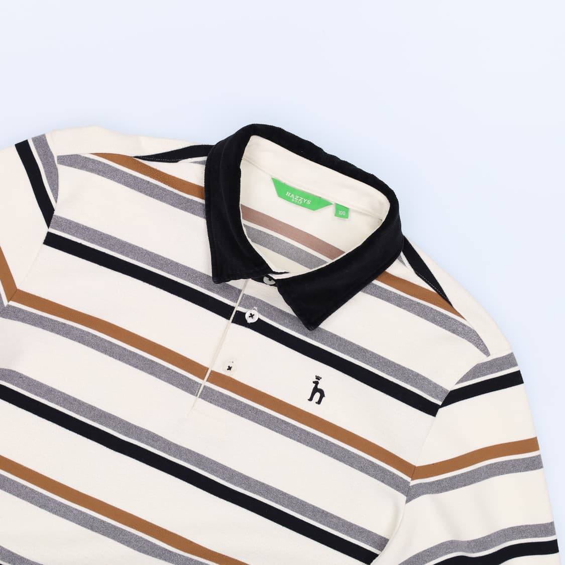 [100] 헤지스 골프 기모 코듀로이 카라 긴팔 티셔츠 3830 상품이미지3