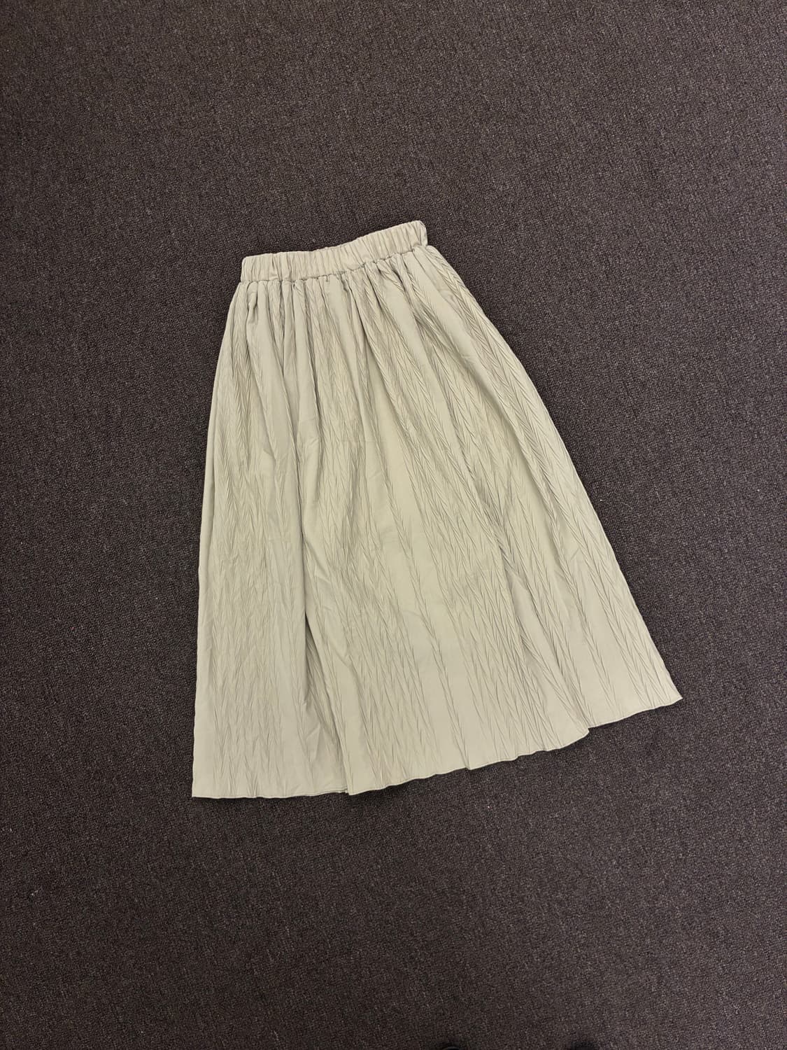 OS)Japanese vintage 여성 크러시 플리츠 롱 스커트 상품이미지1