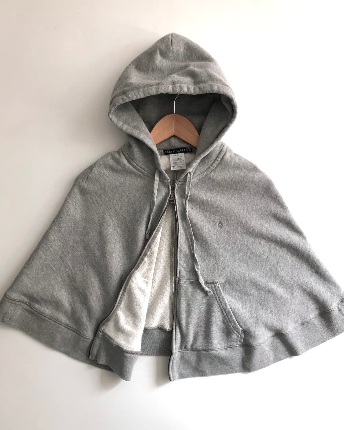 Polo 폴로 랄프로렌 우먼 그레이컬러 스웨트 판초 가디건 상품이미지2