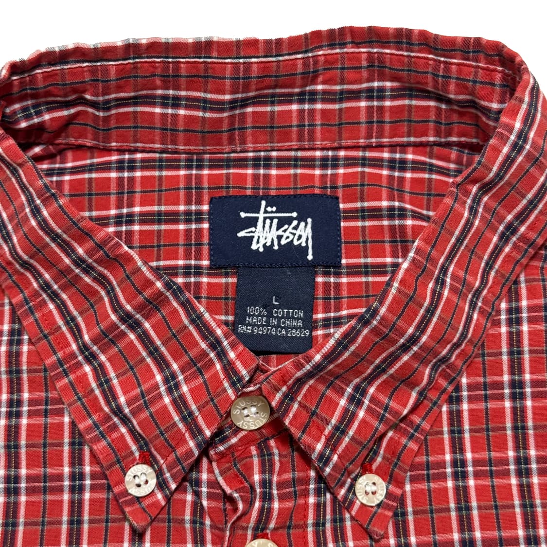 00’s 스투시 타탄 체크 셔츠 상품이미지4