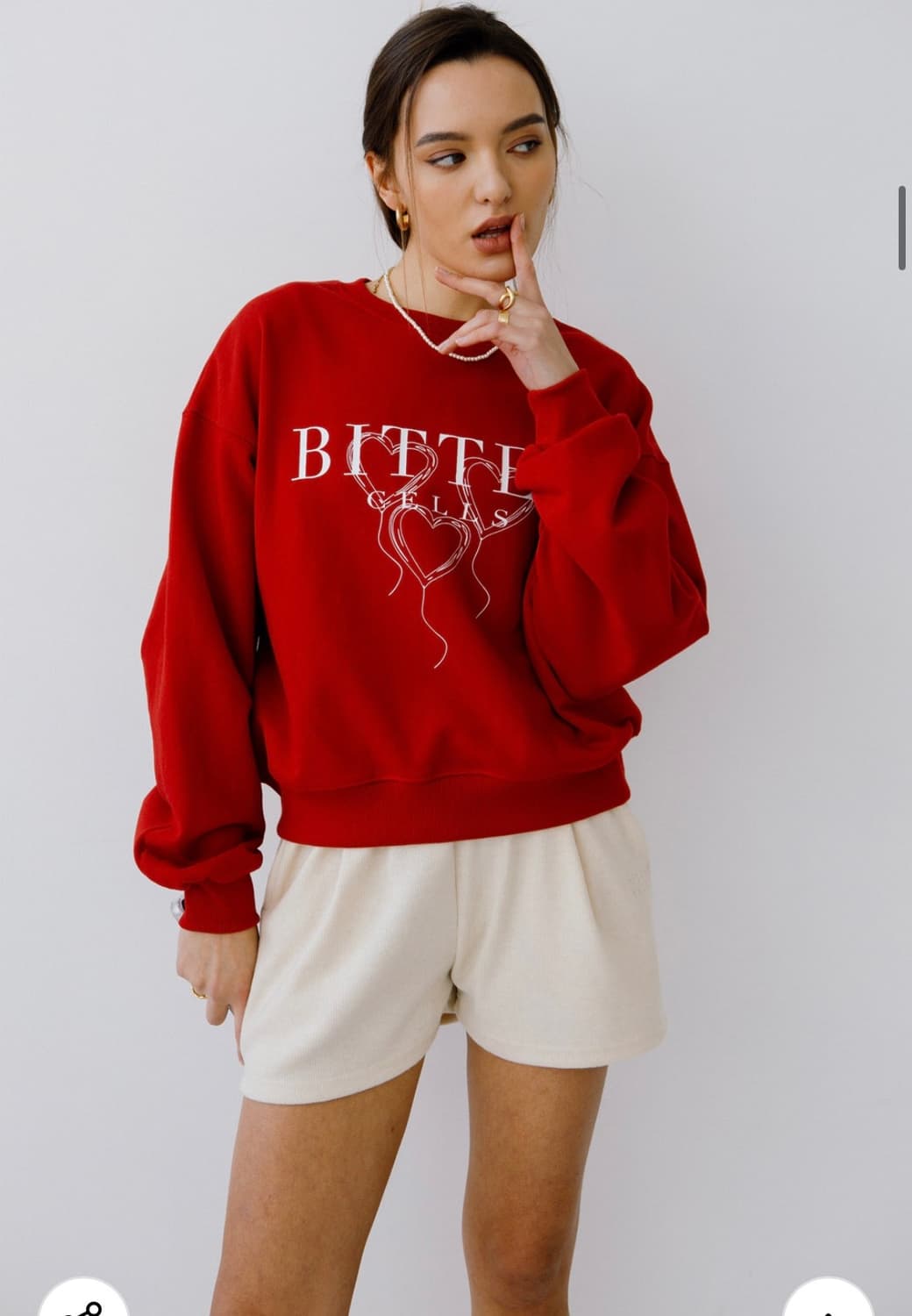 비터셀즈 하트 벌룬 스웻셔츠 맨투맨 레드 상품이미지3