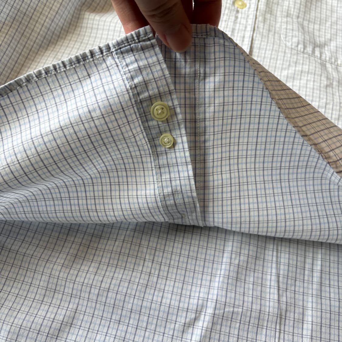 갭 화이트 체크 긴팔 셔츠  상품이미지6