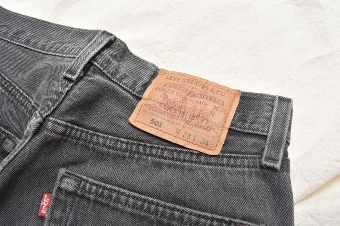 90S USA 리바이스 501 청바지 흑청 블랙 28 상품이미지7