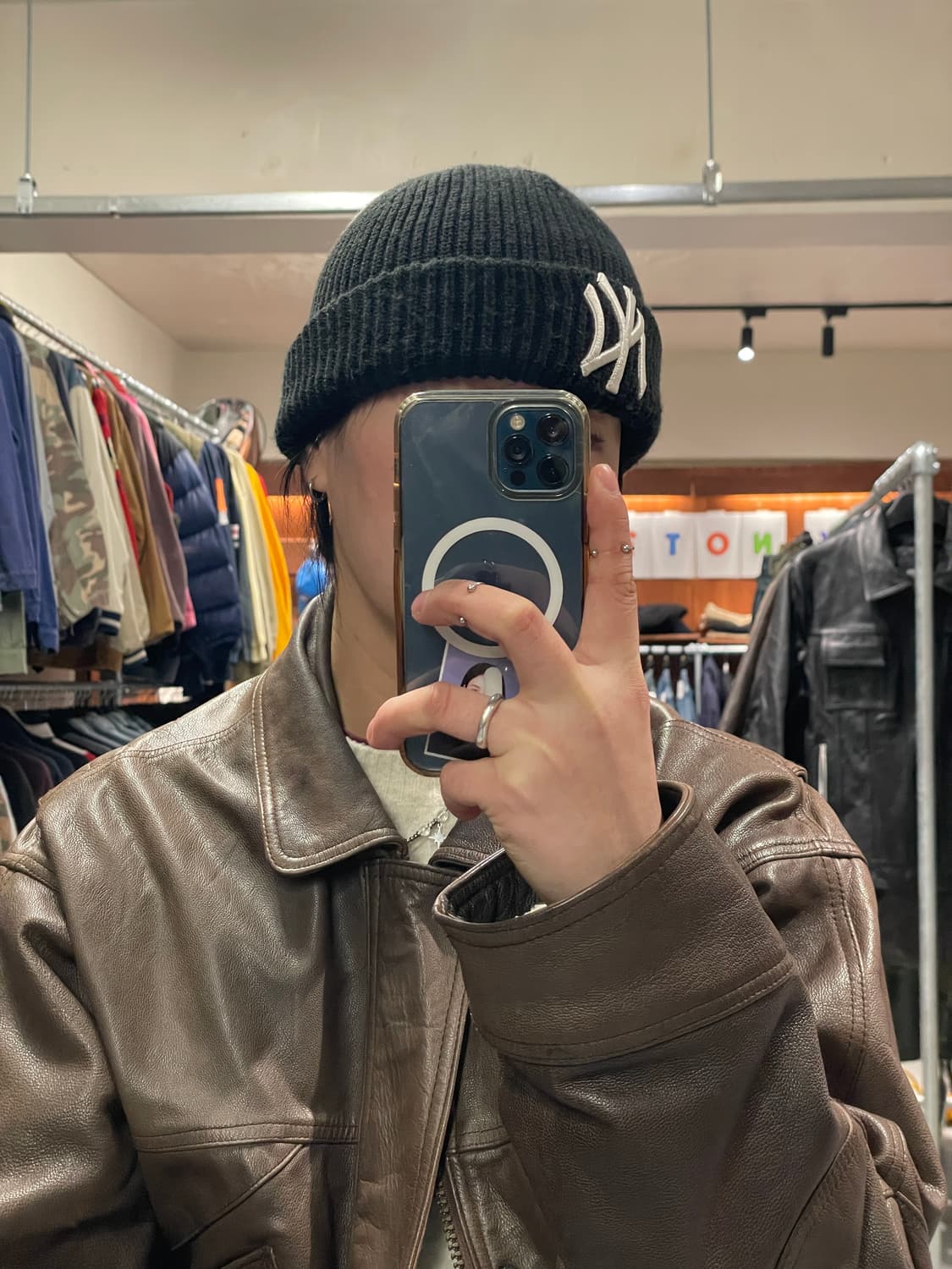 MLB 로고 숏 비니 상품이미지1