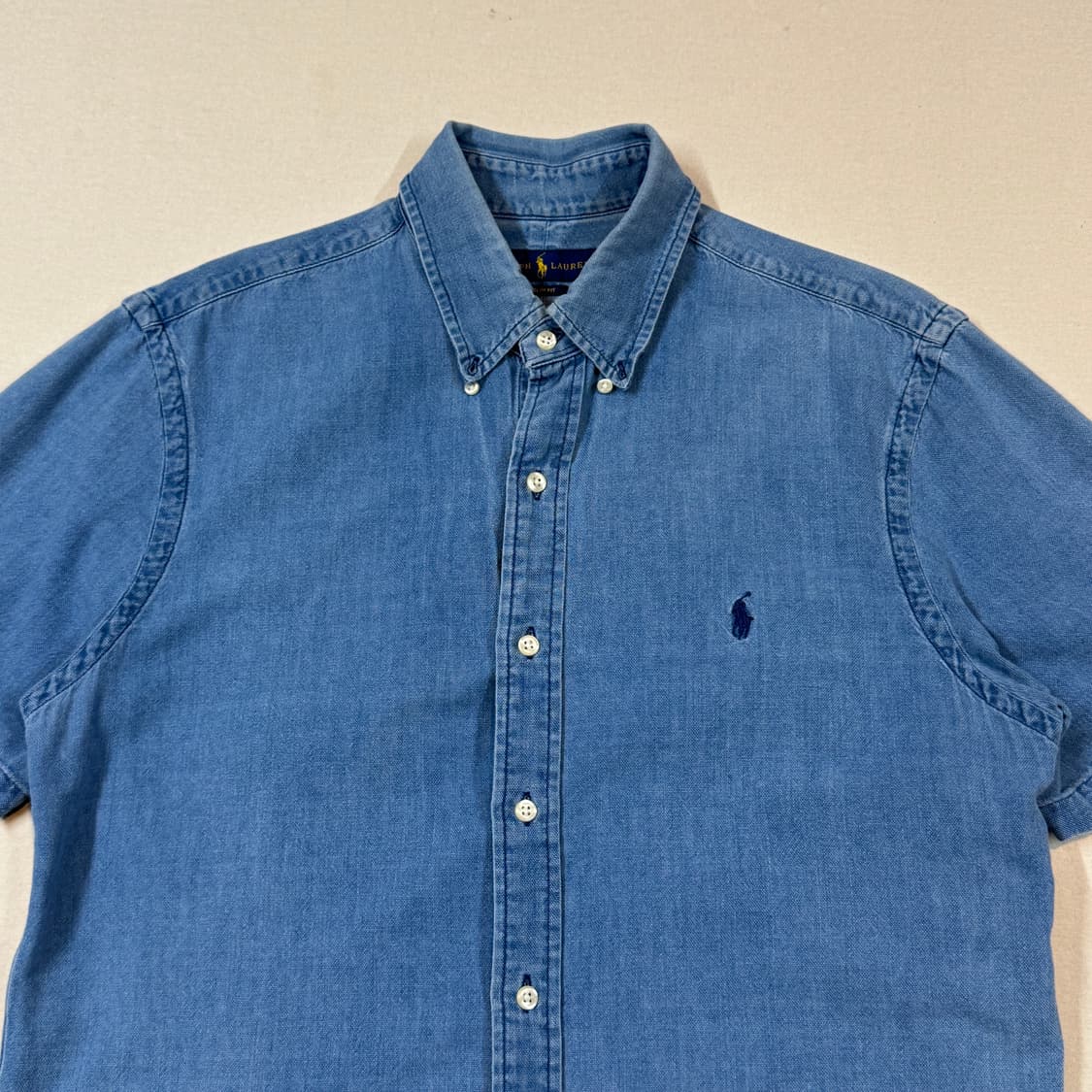 L) 폴로 랄프로렌 인디고 데님 반팔 셔츠 상품이미지3