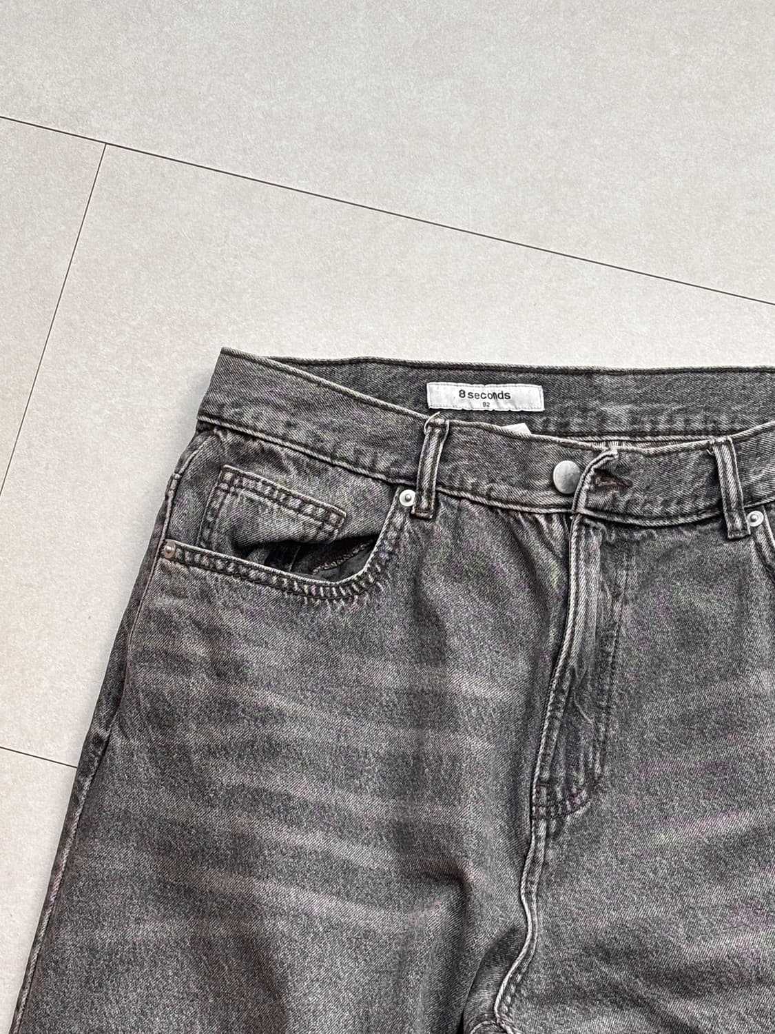 흔치 않은 브라운 차콜 워싱 데님팬츠  상품이미지2