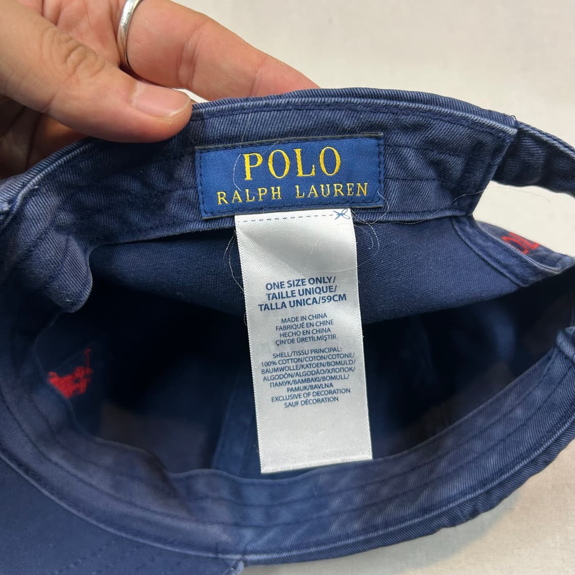 폴로 랄프로렌 워시드 네이비 치노 볼캡 모자 상품이미지7