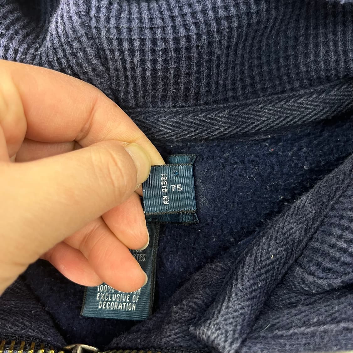 110 폴로랄프로렌 와플 네이비 후드집업 상품이미지5