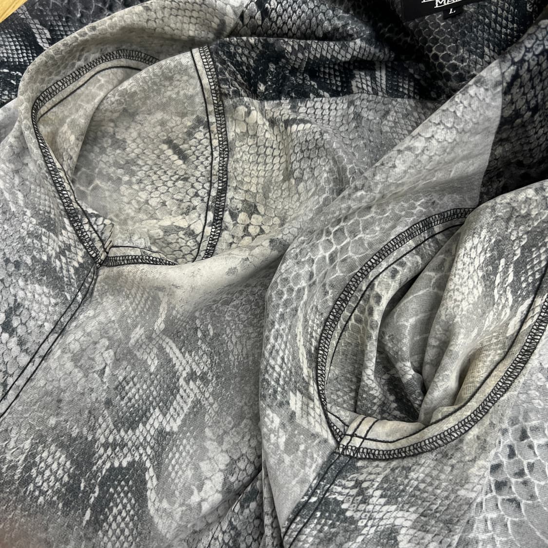 tornado mart 토네이도 마트 뱀피 파이톤 프린트 셔츠 L 상품이미지9