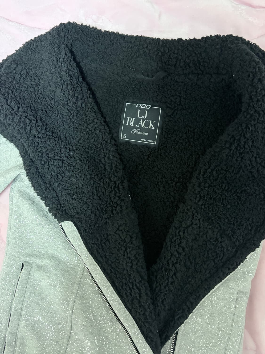 y2k 갸루깔 블랙 퍼 하이넥 집업 상품이미지8