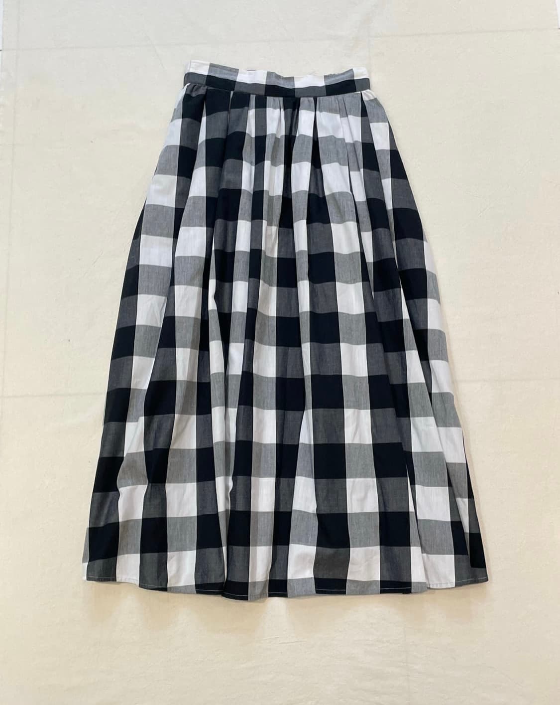 일본빈티지 모리걸 체크 롱스커트 상품이미지5