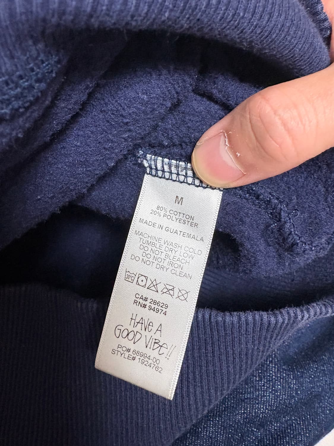 스투시 후드티 네이비 m사이즈 상품이미지4