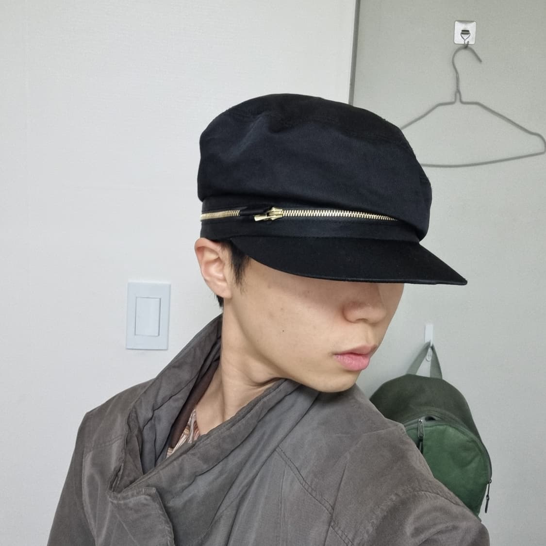 CA4LA 지퍼 캐스킷 뉴스보이캡 블랙 상품이미지10