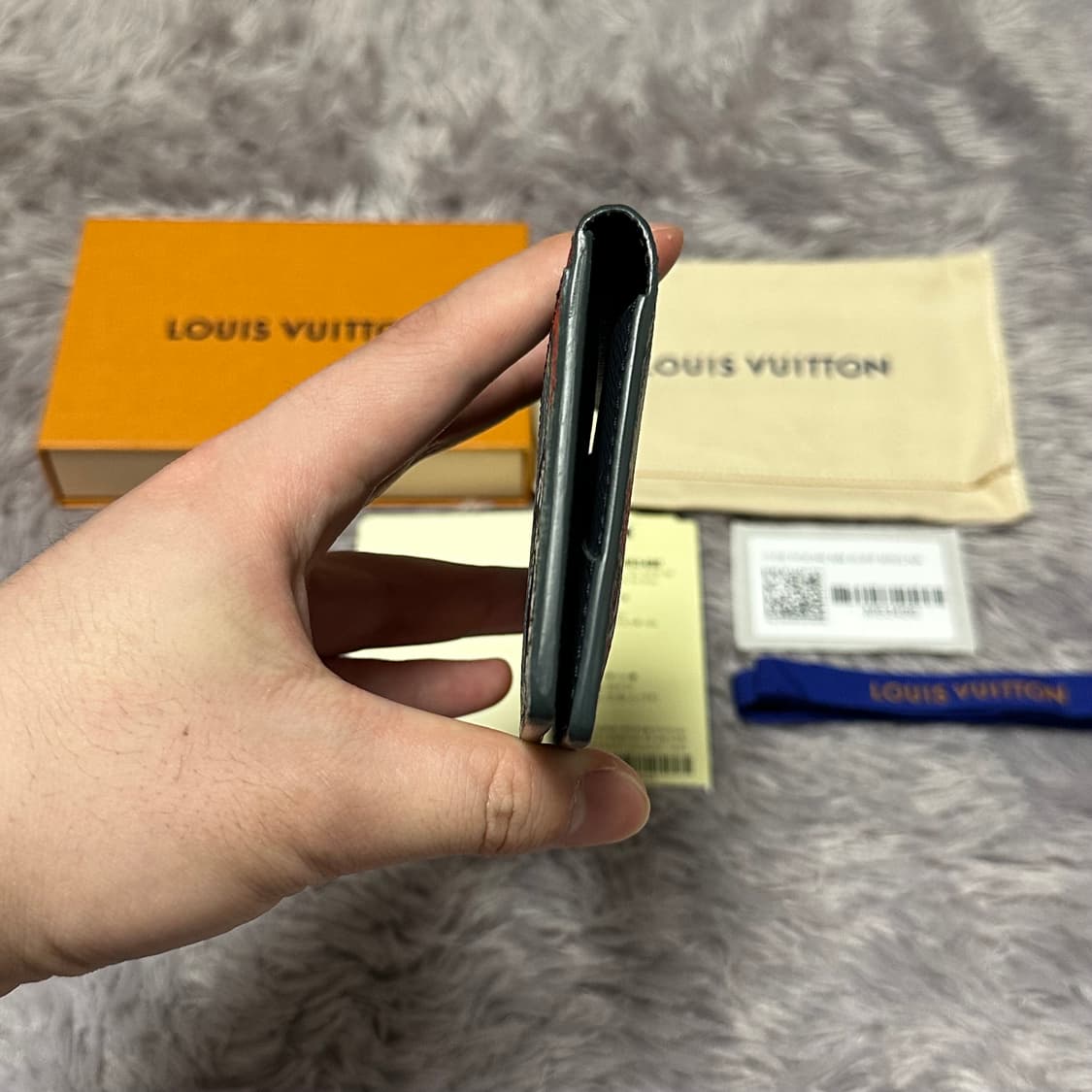 [풀구성] 루이비통 이클립스 서핑 오거나이저 카드지갑 네이비 상품이미지5