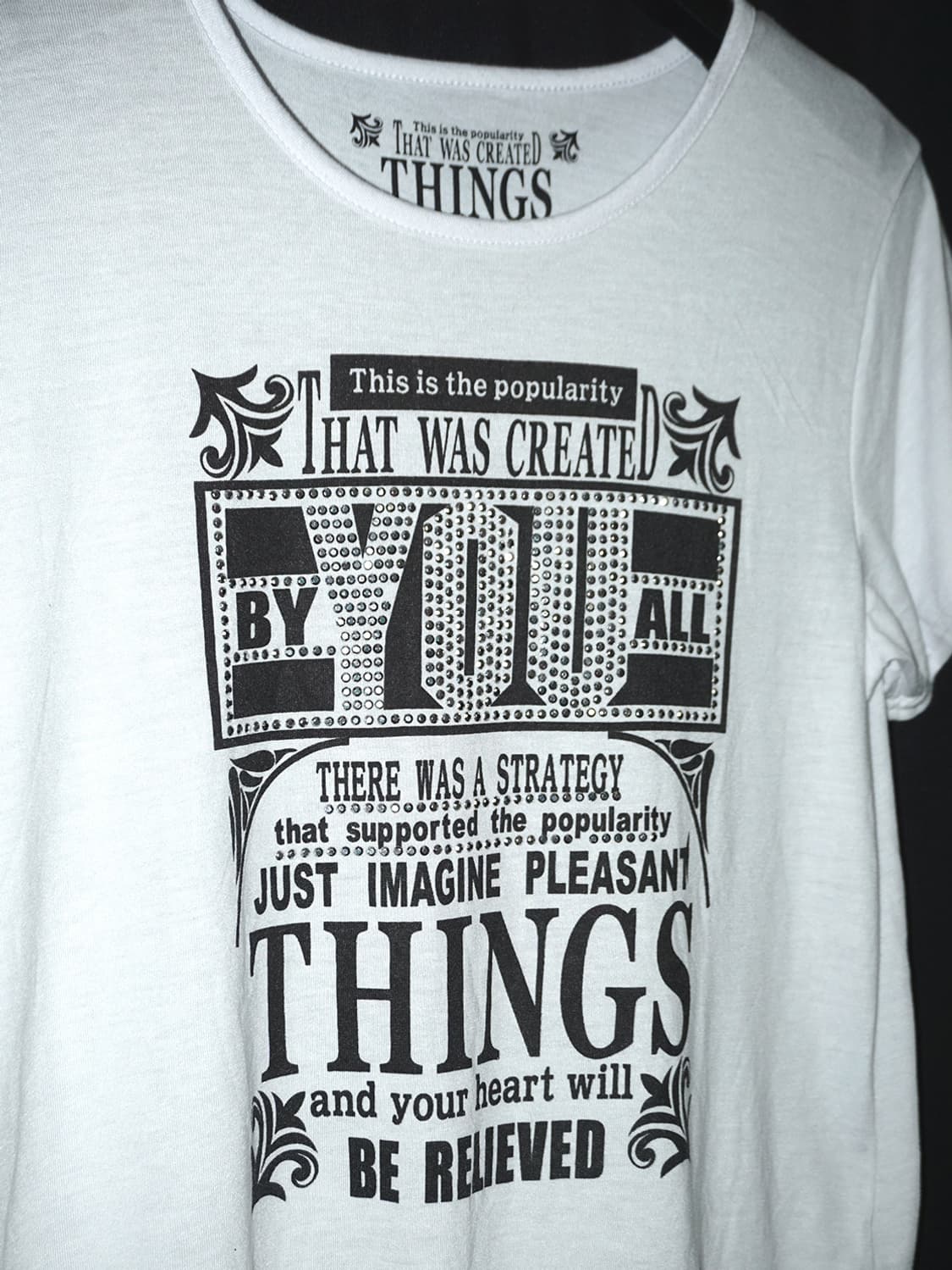 y2k rhinestone lettering t  상품이미지2