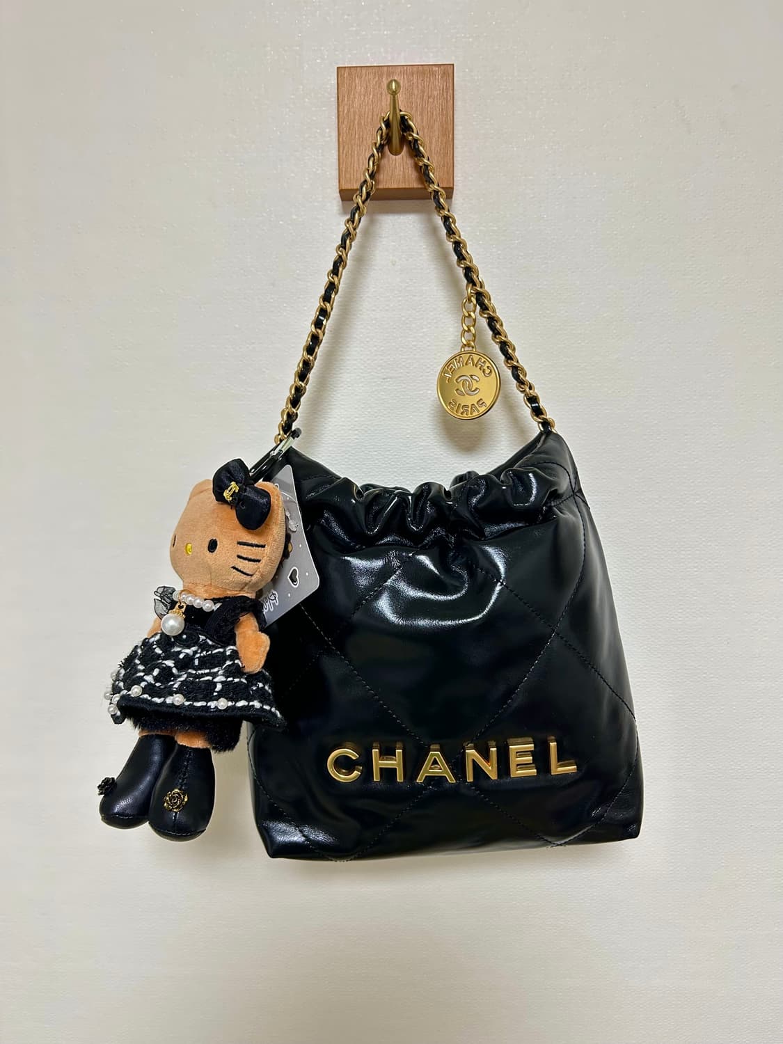 (1)롱다리키티 커스텀키링_ 🖤블랙 트위드 상품이미지7