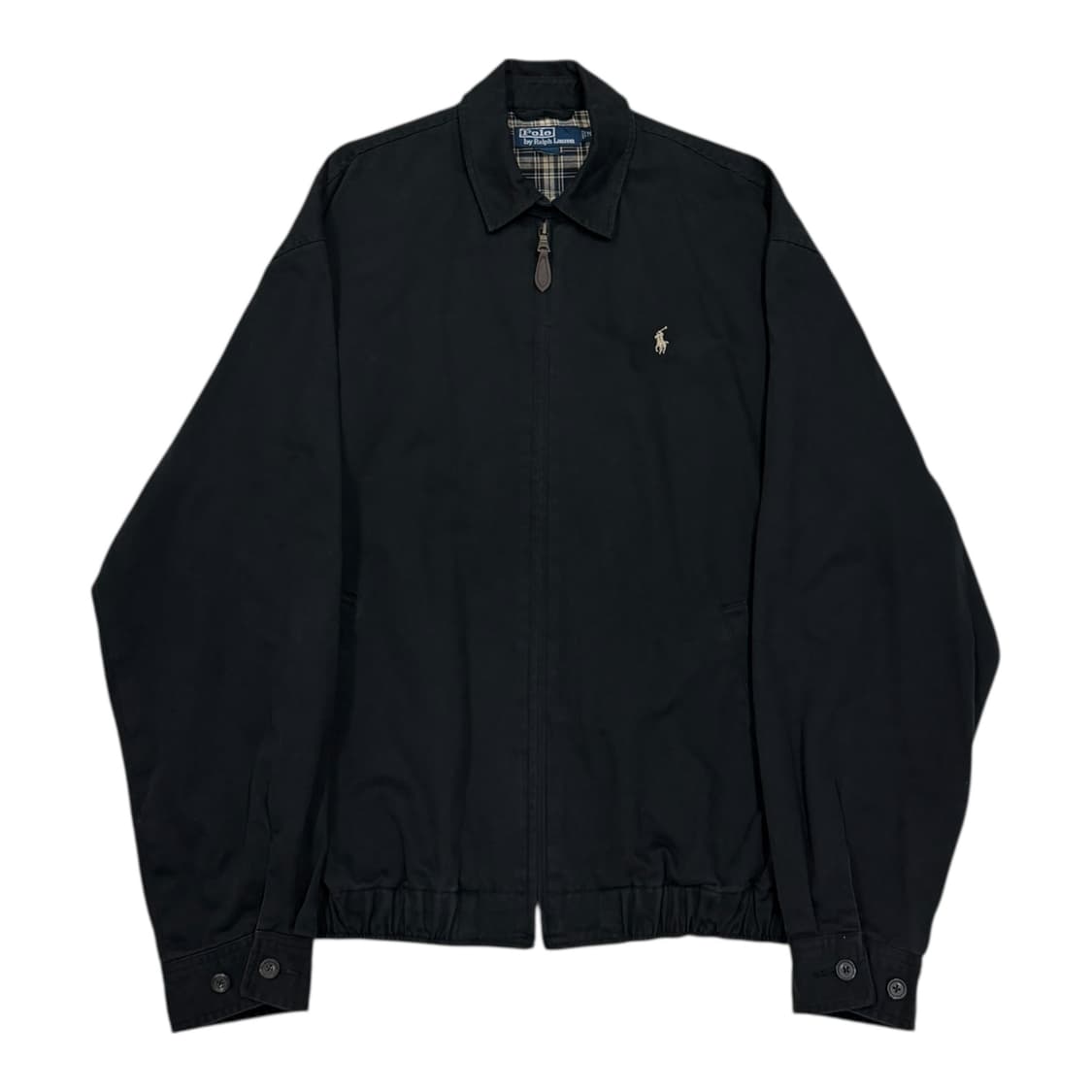 폴로 랄프로렌 포니 해링턴 바라쿠다 블루종 스윙탑 자켓 체크 블랙 상품이미지1