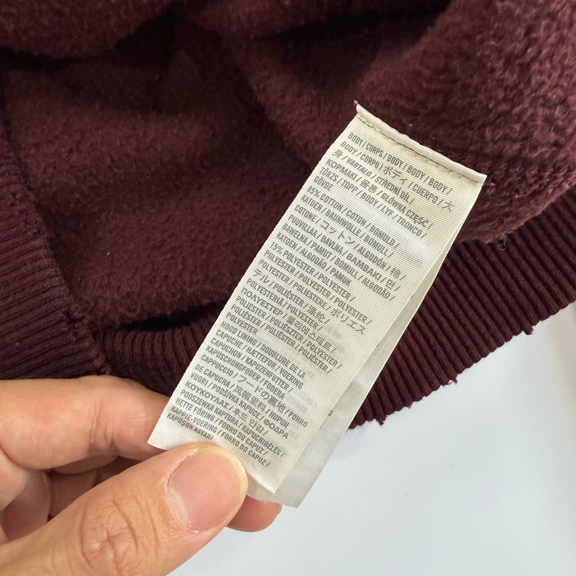 Abercrombie아베크롬비 &fitch 버건디 후드집업  상품이미지8