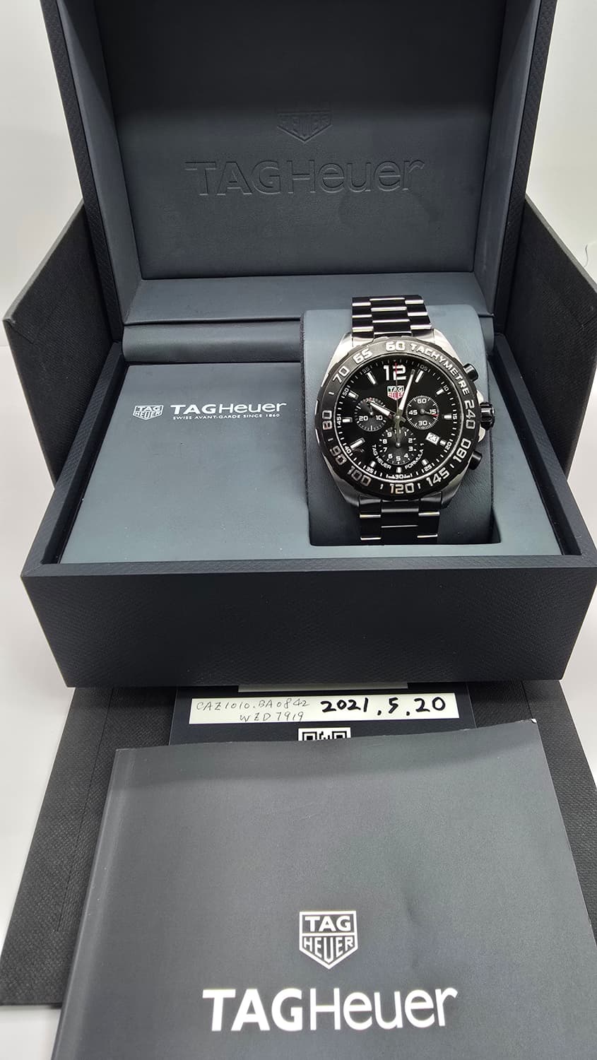 태그호이어 포뮬러1 크로노 블랙 21년 5월 쿼츠 시계 상품이미지1