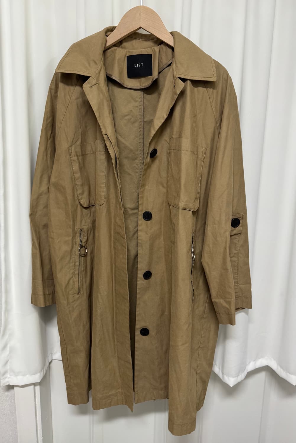 LIST 리스트 베이지 트렌치코트 상품이미지1