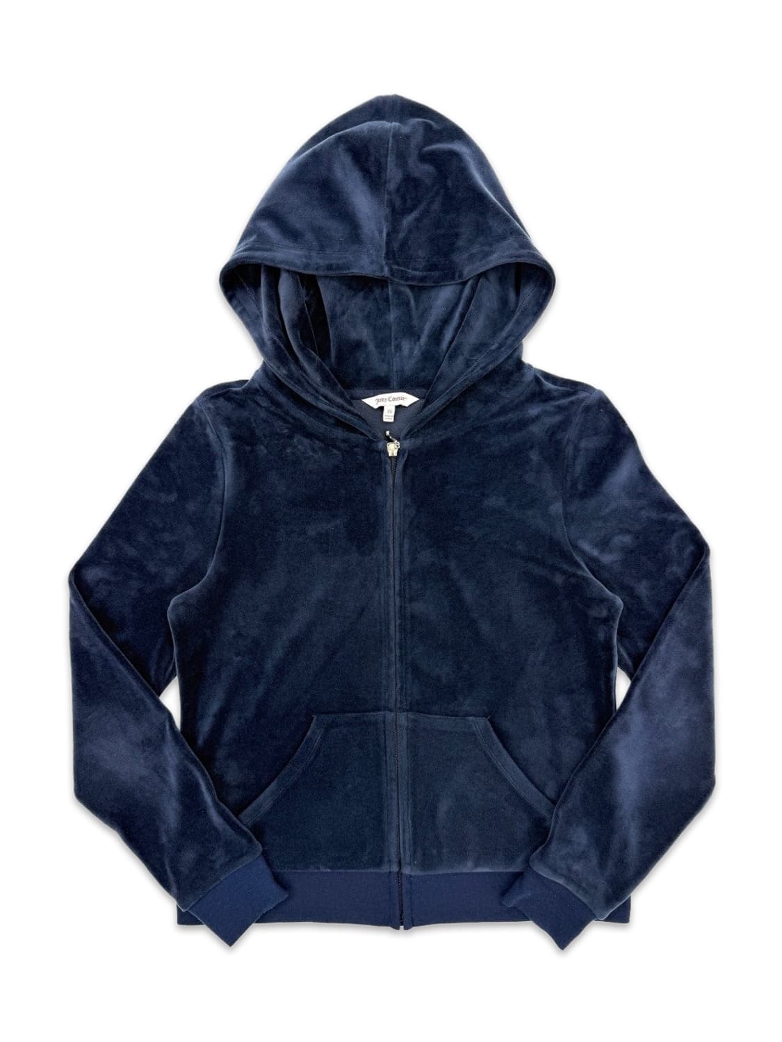 빈티지 Juicy Couture 블루 로고 벨벳 후드 집업 상품이미지4