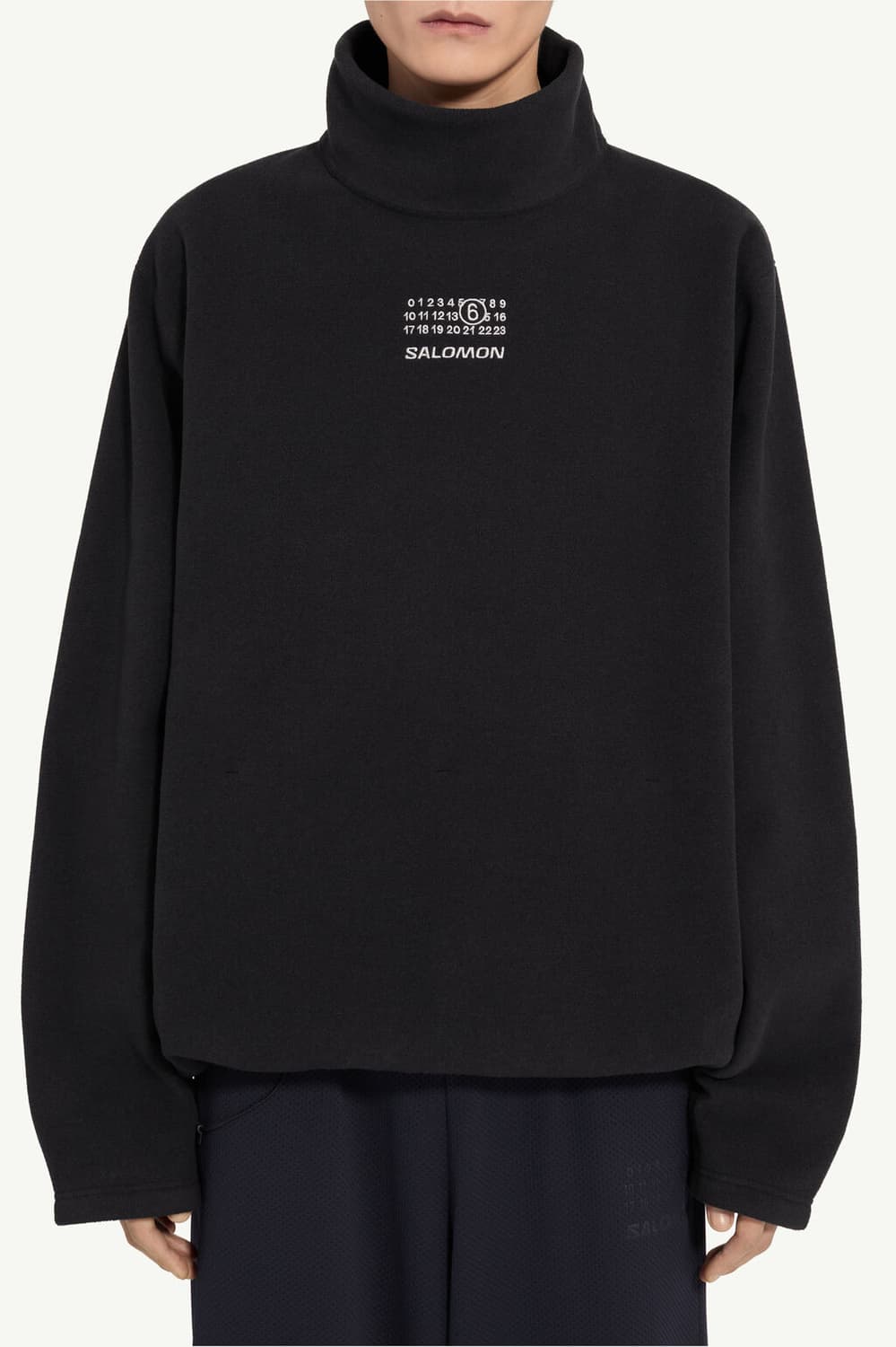 [M,L,XL]살로몬 x mm6 메종마르지엘라 25fw 플리스 탑/블랙 상품이미지5