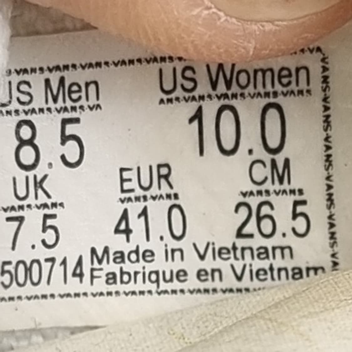 반스 어센틱 화이트 스니커즈 265 상품이미지6