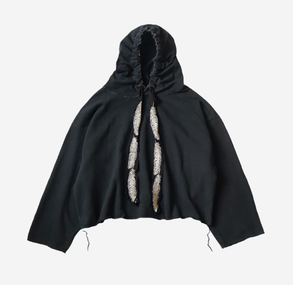 캐피탈 플리스 피더 코드 캣피쉬 후드 스웨트셔츠 블랙 상품이미지1