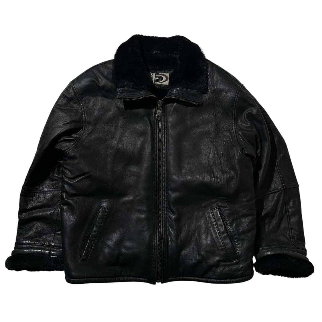 Radius 레더 시어링 싱글 무스탕 블랙 상품이미지1