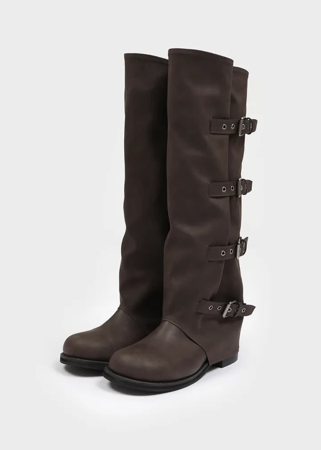 블랙업 타이쿱 버클 워머 레더 롱부츠 240 상품이미지4