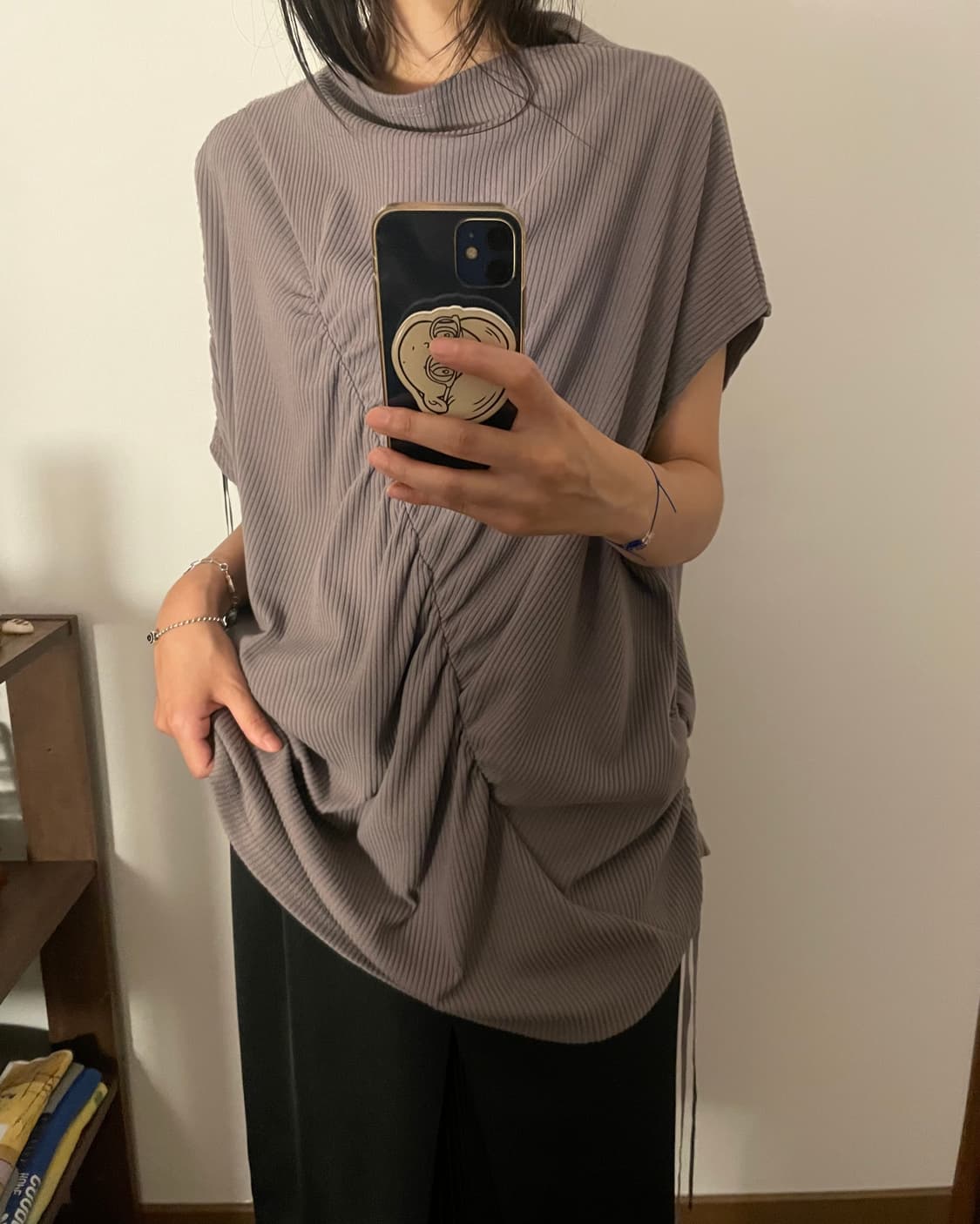 Asymmetric shirring sleeveless 상품이미지8