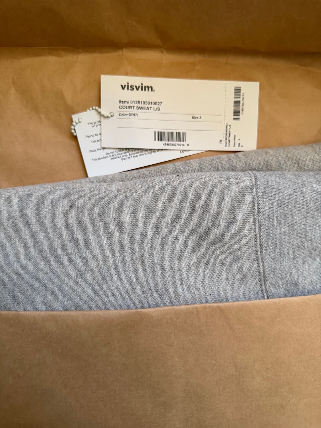 [3]비즈빔(visvim) COURT SWEAT L/S 스웻 상품이미지3
