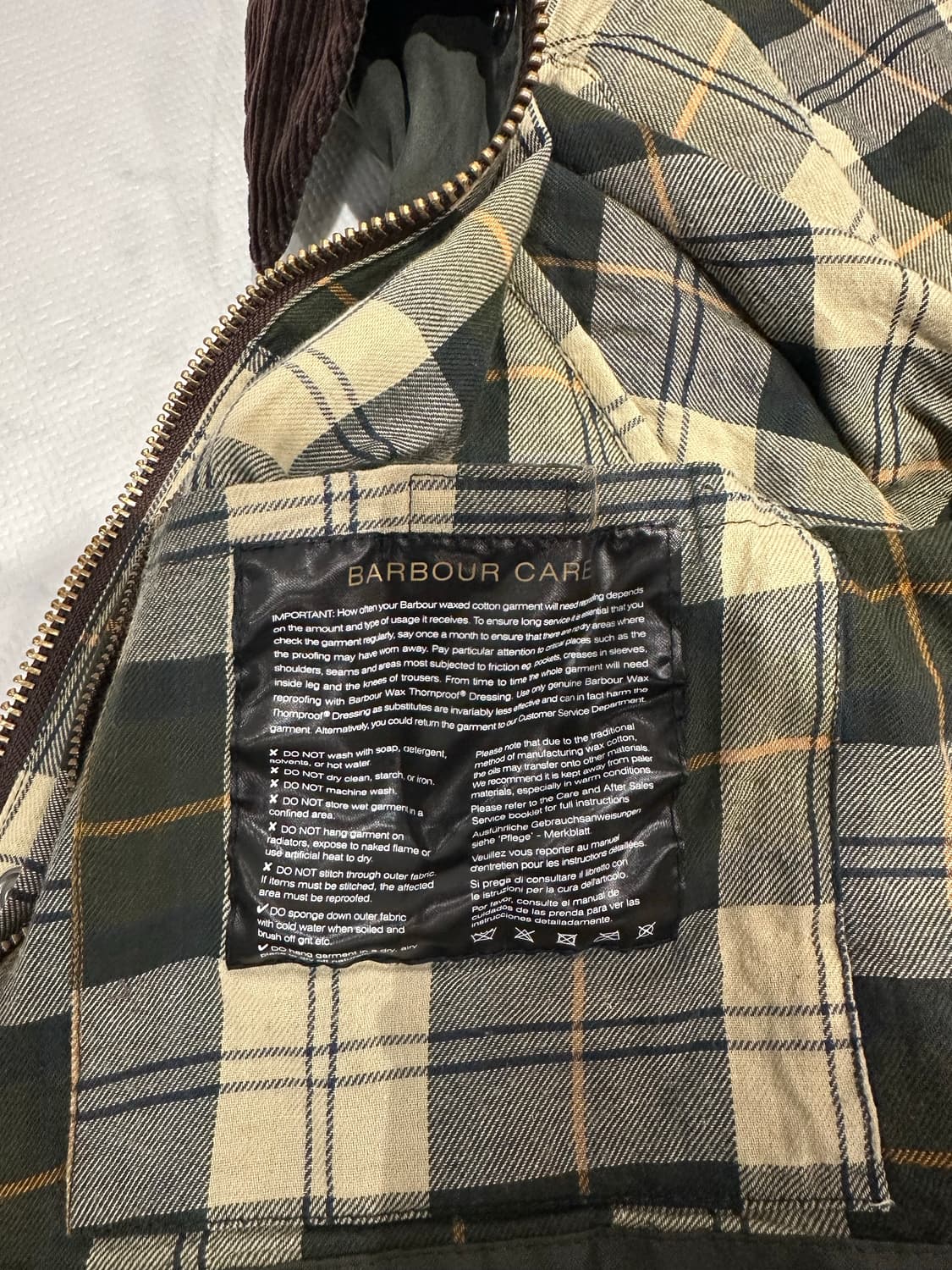 바버 비데일 왁스 자켓 세이지 38 사이즈 상품이미지5