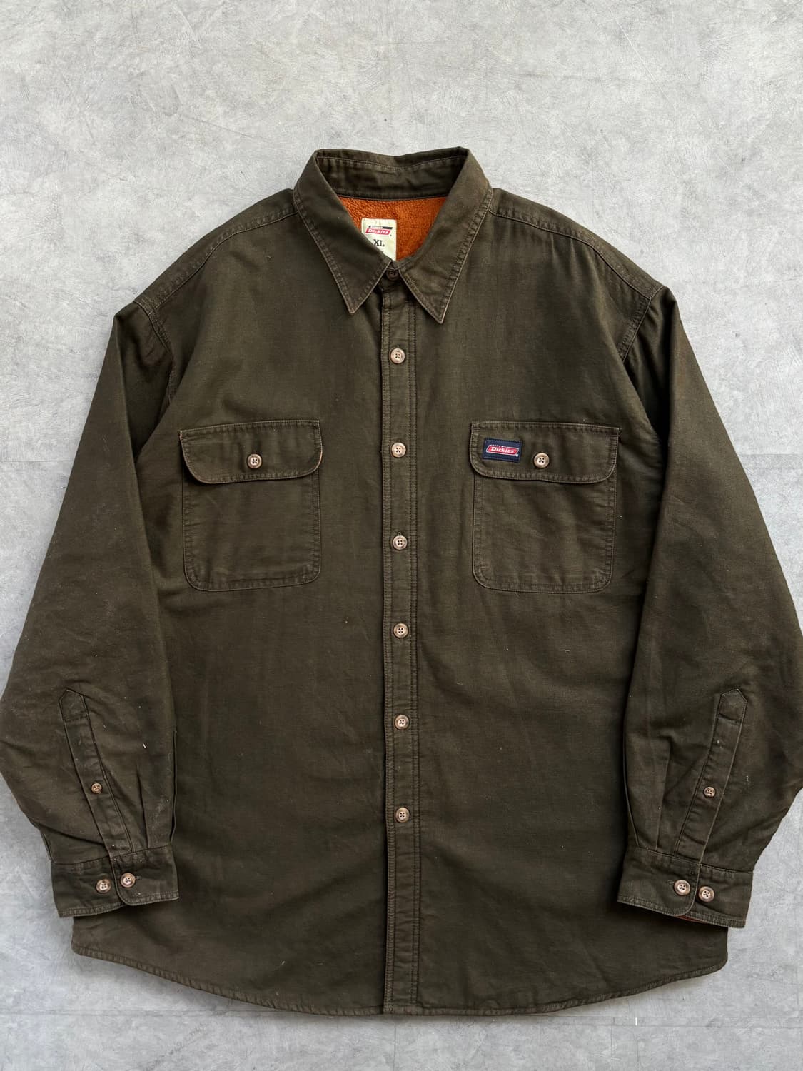 Dickies 딕키즈 브라운 오버사이즈 포켓 워크 셔츠 상품이미지2