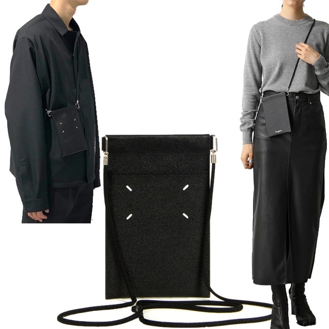 메종 마르지엘라 그레이니 레더 도큐먼트 홀더 상품이미지7