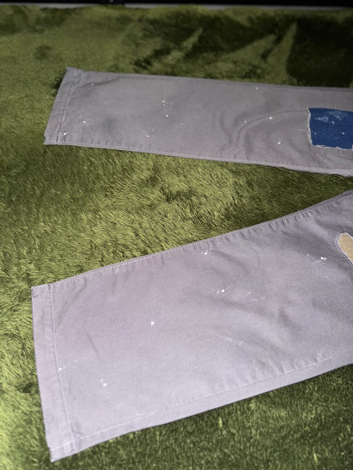 마하그리드 리페어 디테일 루즈 핏 워시드 치노 팬츠 그레이 상품이미지6