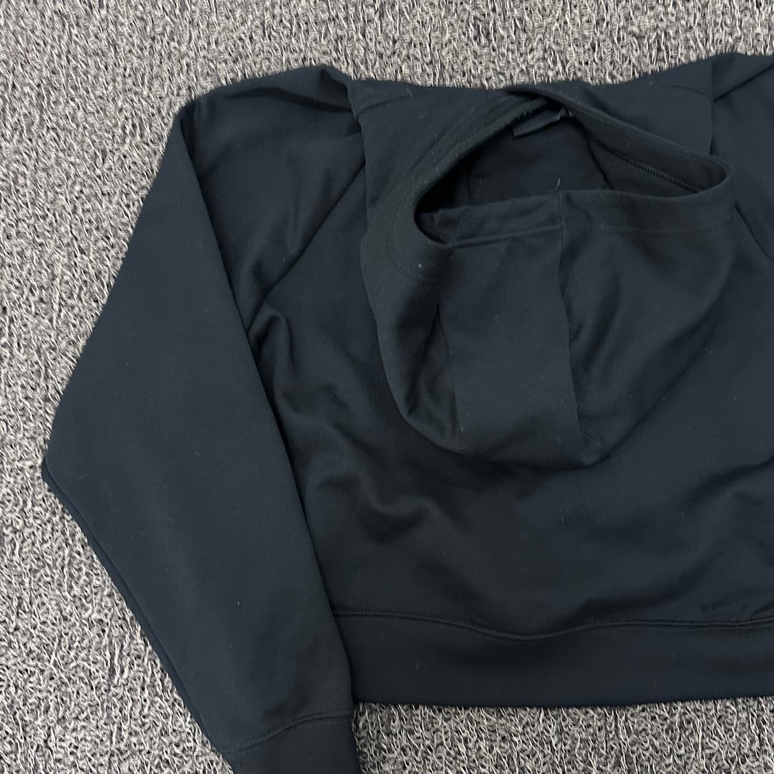 NIKE 나이키 여성 크롭 기모 후드티 블랙 85(M) 상품이미지5