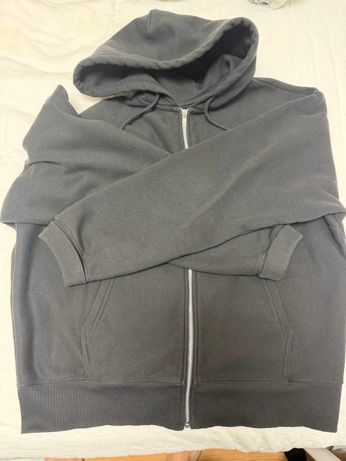 스투시 베이직 후드 집업 블랙 상품이미지2