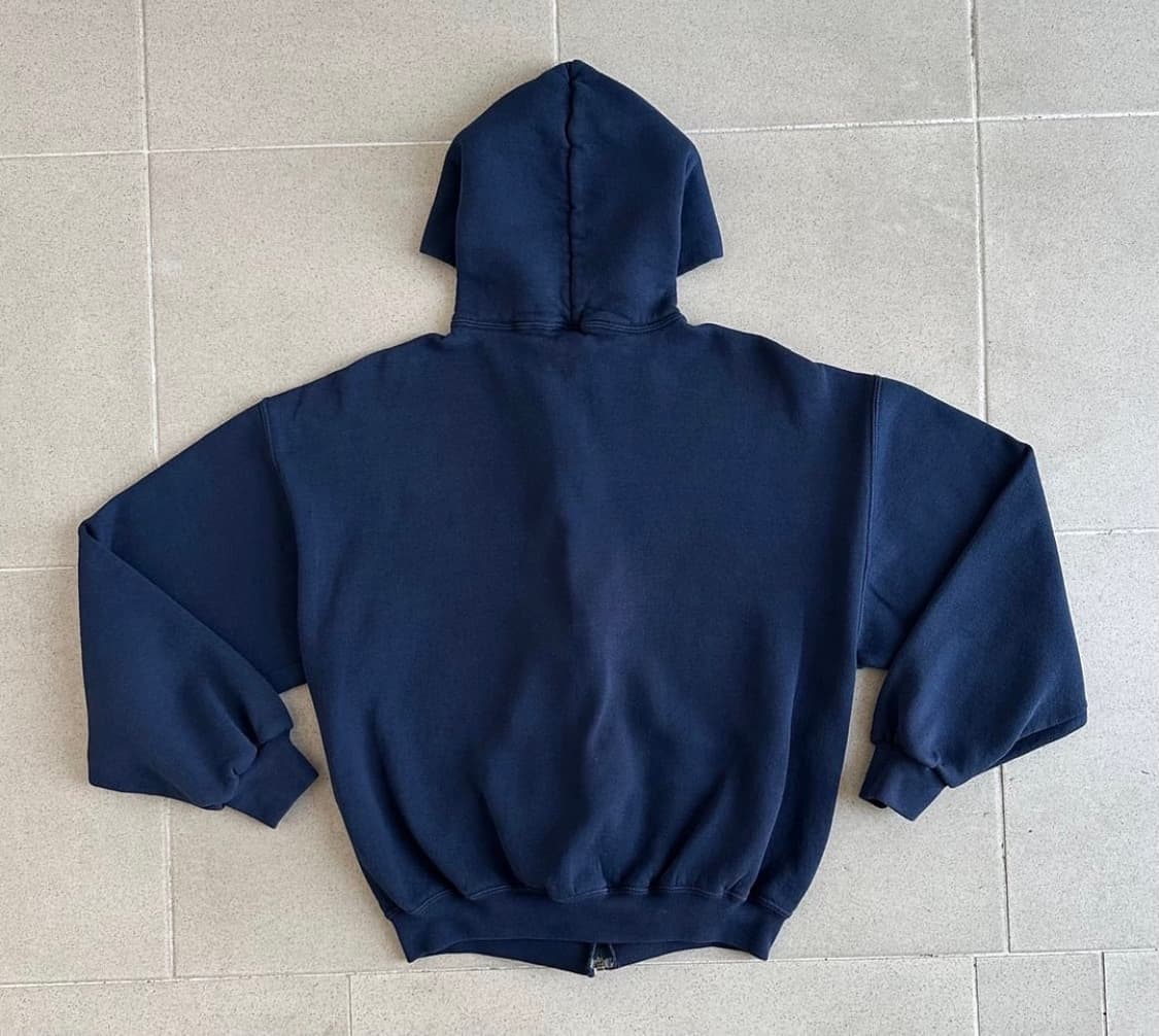 90s 빈티지 러셀 후드집업 네이비 L 상품이미지2