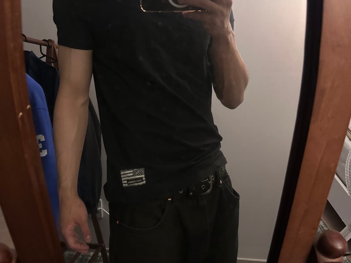 DOLCE & GABBANA USA Black Slim Tee 상품이미지2