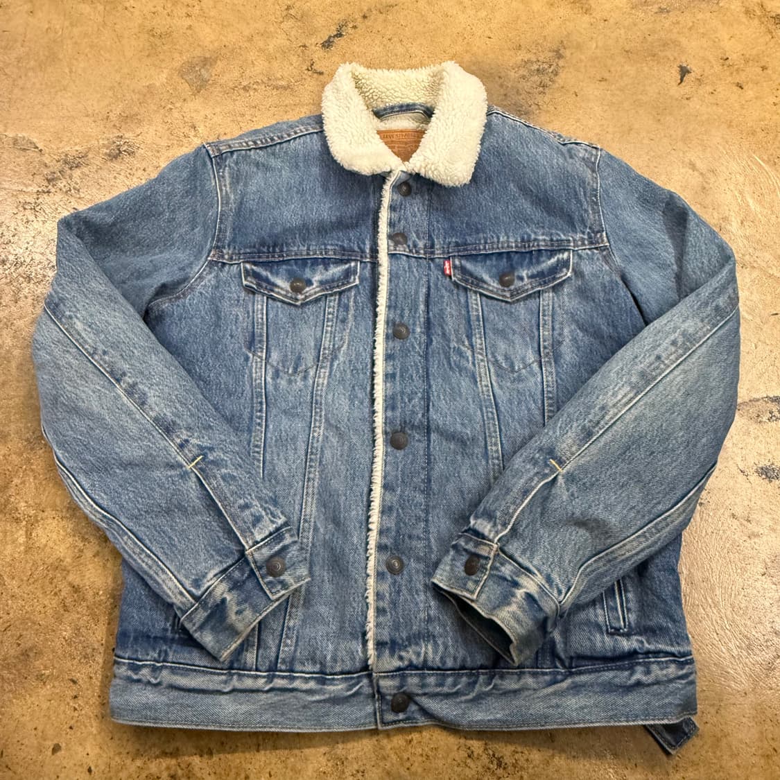[정품/M] 리바이스 청자켓 데님 쉐르파 트러커 자켓 b14 상품이미지2