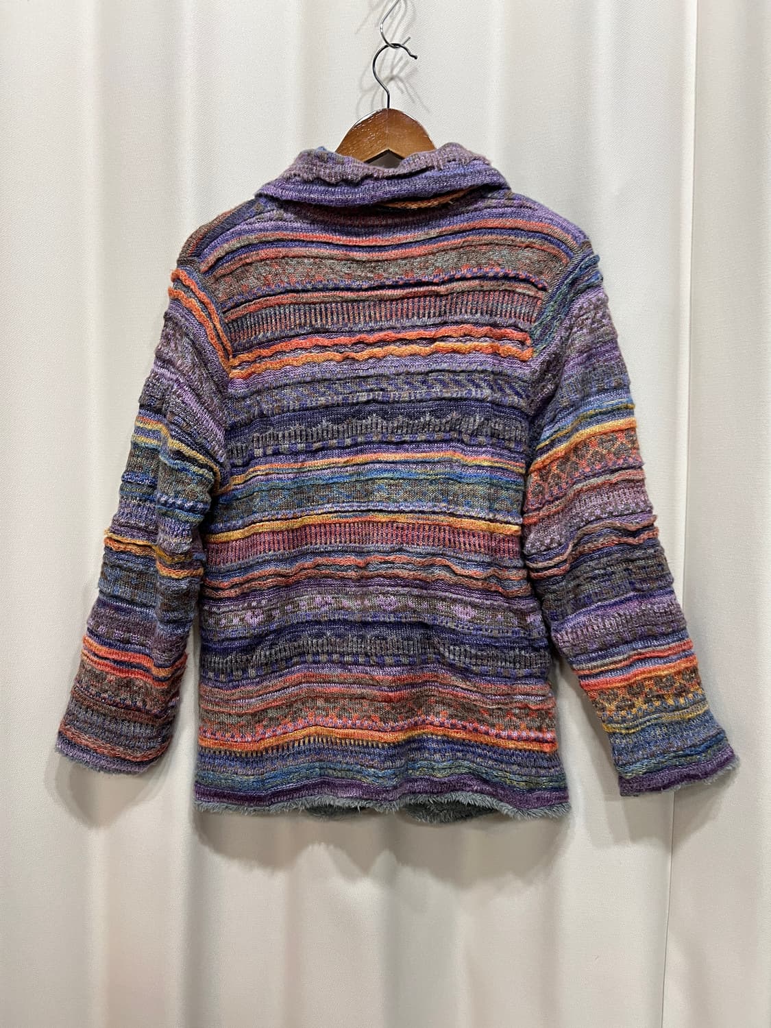 빈티지 여성 양털기모 카라 가디건 상품이미지4