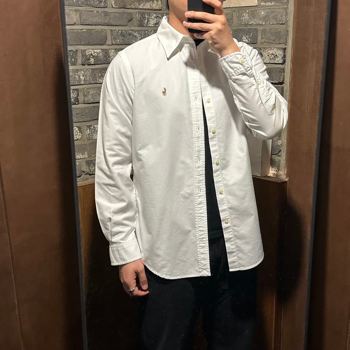 M) 폴로 랄프로렌 클래식 화이트 옥스포드 셔츠 커스텀핏 상품이미지8