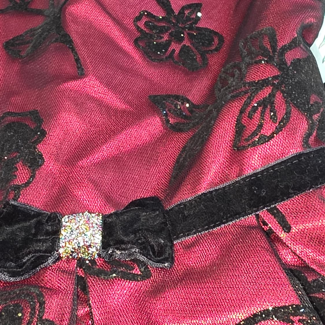 일본빈티지)오네갸루st 지뢰계 버건디 로즈 레이스 원피스파티연주회댄스행사 상품이미지2