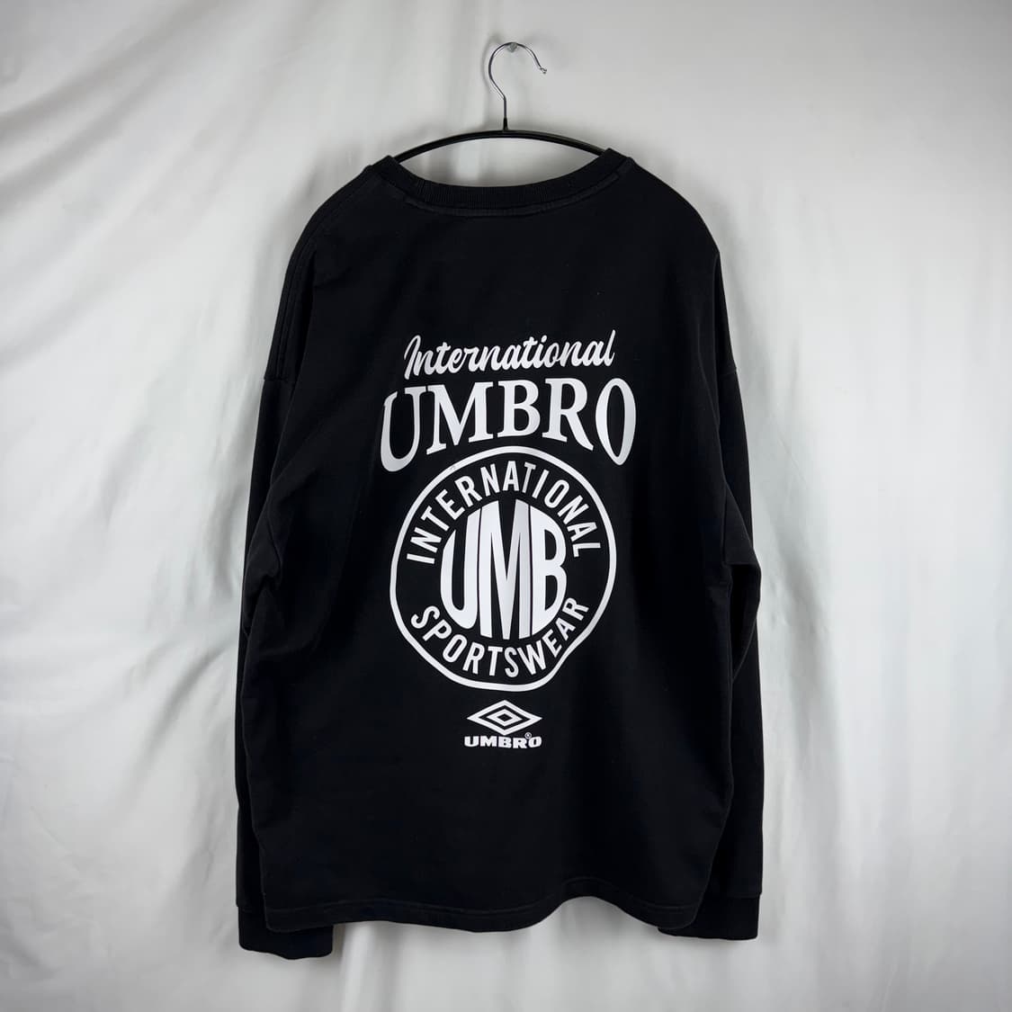 105) 엄브로 루즈핏 그래픽 롱슬리브 블랙 상품이미지6