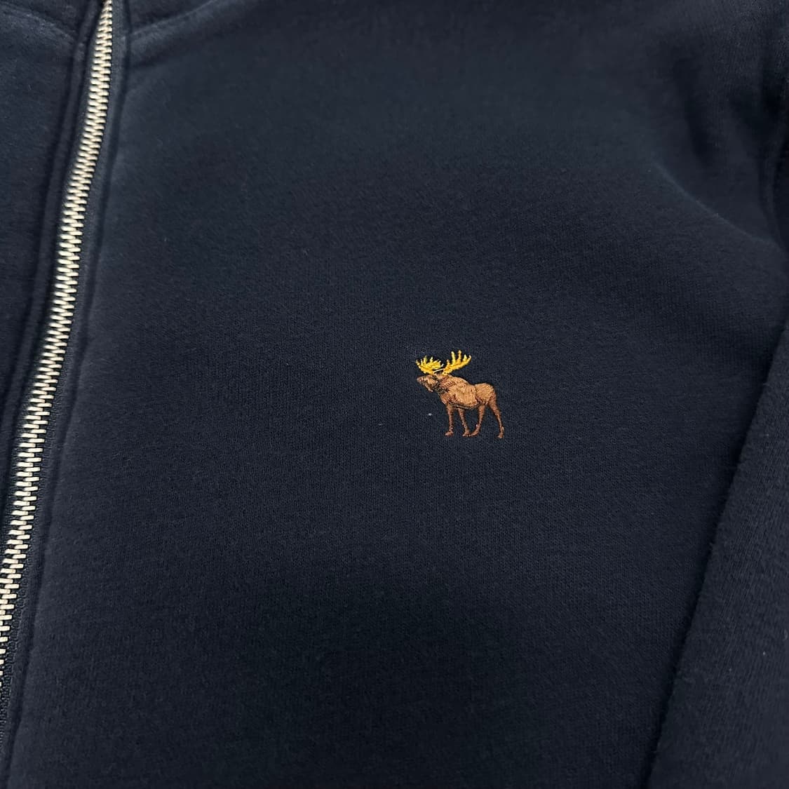 아베크롬비 뽀글이 털 후드집업 네이비 XL 상품이미지3