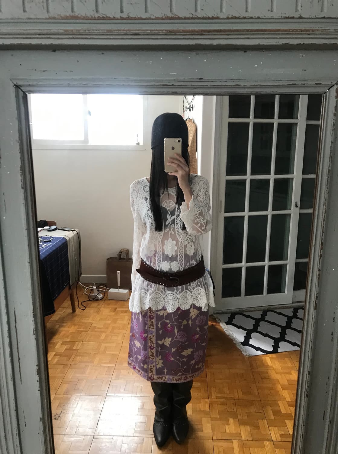 vintage pattern skirt (25inch) 상품이미지4