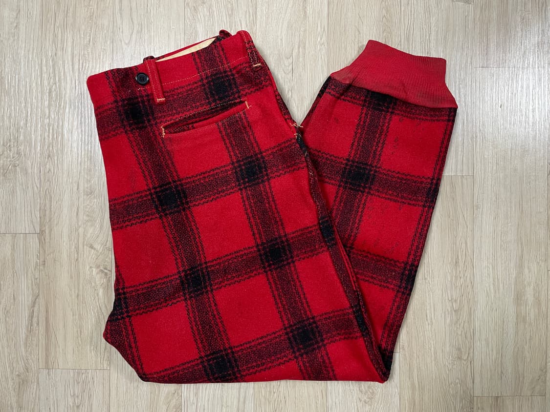 34~36) 50's 플레드체크 울 매키노 팬츠(RRL&LVC&폴로) 상품이미지1